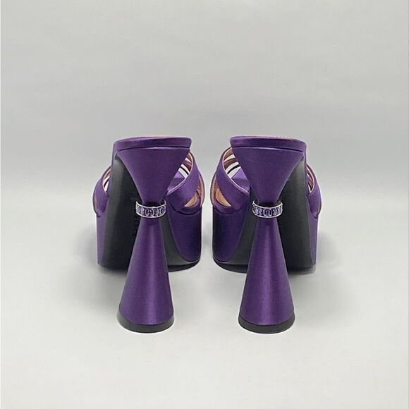 D'Accori Sienna Satin Platform Mules size 38.5 - Picture 7 of 13